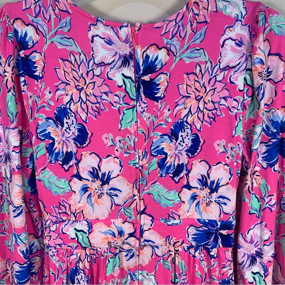Lily Pulitzer Carmilla Pink Isle Last Bud Not Least Print - Picture 12 of 13